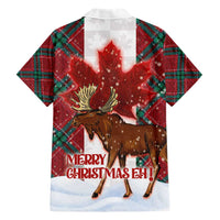 Canadian Christmas - Moose and Maple Retro Style Family Matching Short Sleeve Bodycon Dress and Hawaiian Shirt - Wonder Print Shop