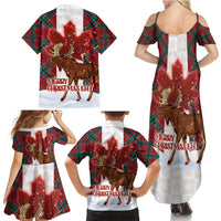 Canadian Christmas - Moose and Maple Retro Style Family Matching Summer Maxi Dress and Hawaiian Shirt - Wonder Print Shop