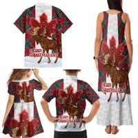 Canadian Christmas - Moose and Maple Retro Style Family Matching Tank Maxi Dress and Hawaiian Shirt - Wonder Print Shop