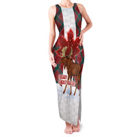 Canadian Christmas - Moose and Maple Retro Style Family Matching Tank Maxi Dress and Hawaiian Shirt - Wonder Print Shop