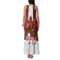 Canadian Christmas - Moose and Maple Retro Style Family Matching Tank Maxi Dress and Hawaiian Shirt - Wonder Print Shop