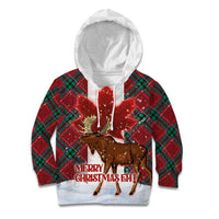 Canadian Christmas - Moose and Maple Retro Style Kid Hoodie - Wonder Print Shop