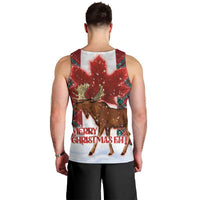 Canadian Christmas - Moose and Maple Retro Style Men Tank Top - Wonder Print Shop