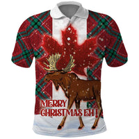 Canadian Christmas - Moose and Maple Retro Style Polo Shirt - Wonder Print Shop