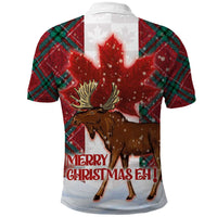 Canadian Christmas - Moose and Maple Retro Style Polo Shirt - Wonder Print Shop
