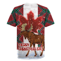 Canadian Christmas - Moose and Maple Retro Style Rugby Jersey - Wonder Print Shop