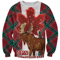 Canadian Christmas - Moose and Maple Retro Style Sweatshirt - Wonder Print Shop
