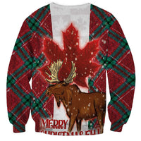 Canadian Christmas - Moose and Maple Retro Style Sweatshirt - Wonder Print Shop