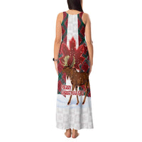 Canadian Christmas - Moose and Maple Retro Style Tank Maxi Dress - Wonder Print Shop