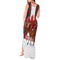 Canadian Christmas - Moose and Maple Retro Style Tank Maxi Dress - Wonder Print Shop