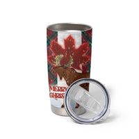 Canadian Christmas - Moose and Maple Retro Style Tumbler Cup - Wonder Print Shop