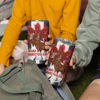Canadian Christmas - Moose and Maple Retro Style Tumbler Cup - Wonder Print Shop
