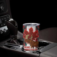 Canadian Christmas - Moose and Maple Retro Style Tumbler Cup - Wonder Print Shop