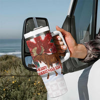 Canadian Christmas - Moose and Maple Retro Style Tumbler With Handle - Wonder Print Shop