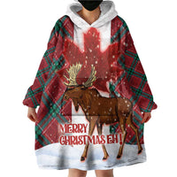 Canadian Christmas - Moose and Maple Retro Style Wearable Blanket Hoodie - Wonder Print Shop