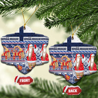 Yule Goat Joulupukki Finnish Christmas Ceramic Ornament Scandinavian Pattern - Wonder Print Shop