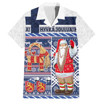 Yule Goat Joulupukki Finnish Christmas Hawaiian Shirt Scandinavian Pattern - Wonder Print Shop