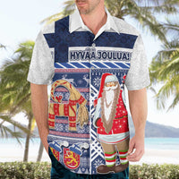 Yule Goat Joulupukki Finnish Christmas Hawaiian Shirt Scandinavian Pattern - Wonder Print Shop