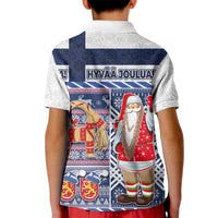 Yule Goat Joulupukki Finnish Christmas Kid Polo Shirt Scandinavian Pattern - Wonder Print Shop