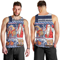 Yule Goat Joulupukki Finnish Christmas Men Tank Top Scandinavian Pattern - Wonder Print Shop