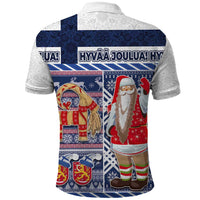 Yule Goat Joulupukki Finnish Christmas Polo Shirt Scandinavian Pattern - Wonder Print Shop
