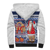 Yule Goat Joulupukki Finnish Christmas Sherpa Hoodie Scandinavian Pattern - Wonder Print Shop