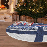 Yule Goat Joulupukki Finnish Christmas Tree Skirt Scandinavian Pattern - Wonder Print Shop
