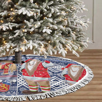 Yule Goat Joulupukki Finnish Christmas Tree Skirt Scandinavian Pattern - Wonder Print Shop