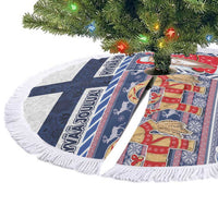 Yule Goat Joulupukki Finnish Christmas Tree Skirt Scandinavian Pattern - Wonder Print Shop