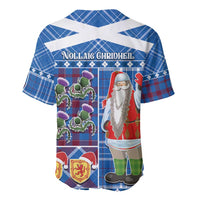 Santa Claus Thistle Scottish Christmas Baseball Jersey Tartan Pattern - Wonder Print Shop