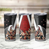 New Zealand Te Matatini Tumbler Cup Kapa Haka and Silver Fern - Maori Art Pattern - Wonder Print Shop