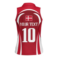 Denmark Football 2024 Go Champion Women Sleeveless Polo Shirt - Wonder Print Shop