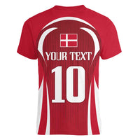 Denmark Football 2024 Go Champion Women V-Neck T-Shirt - Wonder Print Shop