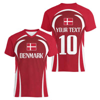 Denmark Football 2024 Go Champion Women V-Neck T-Shirt - Wonder Print Shop