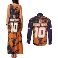 Netherlands Football 2024 Go Champion Couples Matching Tank Maxi Dress and Long Sleeve Button Shirt - Wonder Print Shop