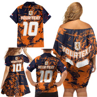 Netherlands Football 2024 Go Champion Family Matching Off Shoulder Short Dress and Hawaiian Shirt - Wonder Print Shop