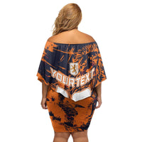 Netherlands Football 2024 Go Champion Family Matching Off Shoulder Short Dress and Hawaiian Shirt - Wonder Print Shop