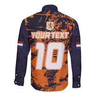 Netherlands Football 2024 Go Champion Long Sleeve Button Shirt - Wonder Print Shop