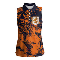 Netherlands Football 2024 Go Champion Women Sleeveless Polo Shirt - Wonder Print Shop