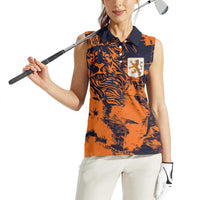Netherlands Football 2024 Go Champion Women Sleeveless Polo Shirt - Wonder Print Shop
