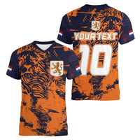 Netherlands Football 2024 Go Champion Women V-Neck T-Shirt - Wonder Print Shop