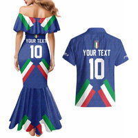 Italy Football 2024 Go Champion Couples Matching Mermaid Dress and Hawaiian Shirt - Wonder Print Shop