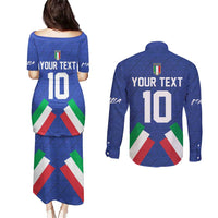 Italy Football 2024 Go Champion Couples Matching Puletasi and Long Sleeve Button Shirt - Wonder Print Shop