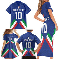 Italy Football 2024 Go Champion Family Matching Short Sleeve Bodycon Dress and Hawaiian Shirt - Wonder Print Shop