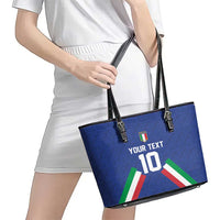 Italy Football 2024 Go Champion Leather Tote Bag - Wonder Print Shop