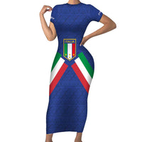 Italy Football 2024 Go Champion Short Sleeve Bodycon Dress - Wonder Print Shop
