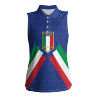 Italy Football 2024 Go Champion Women Sleeveless Polo Shirt - Wonder Print Shop