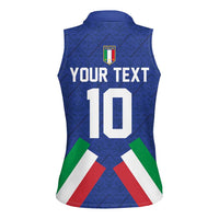 Italy Football 2024 Go Champion Women Sleeveless Polo Shirt - Wonder Print Shop