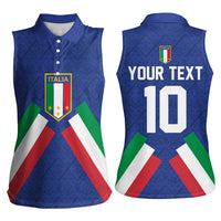 Italy Football 2024 Go Champion Women Sleeveless Polo Shirt - Wonder Print Shop