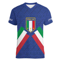 Italy Football 2024 Go Champion Women V-Neck T-Shirt - Wonder Print Shop